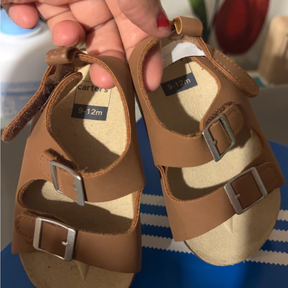 Carter's Tan Baby Sandals with Buckles